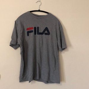 MENS LARGE GREY FILA T-SHIRT